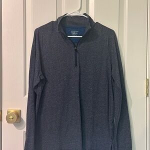 Banana Republic Men's Dark Blue Zip-Up Sweater